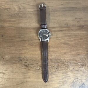 Fossil FS4911 Brown Leather Men's Watch Roman Numerals Needs Battery